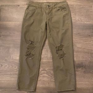 American Eagle Distressed Tom Girl Jeans